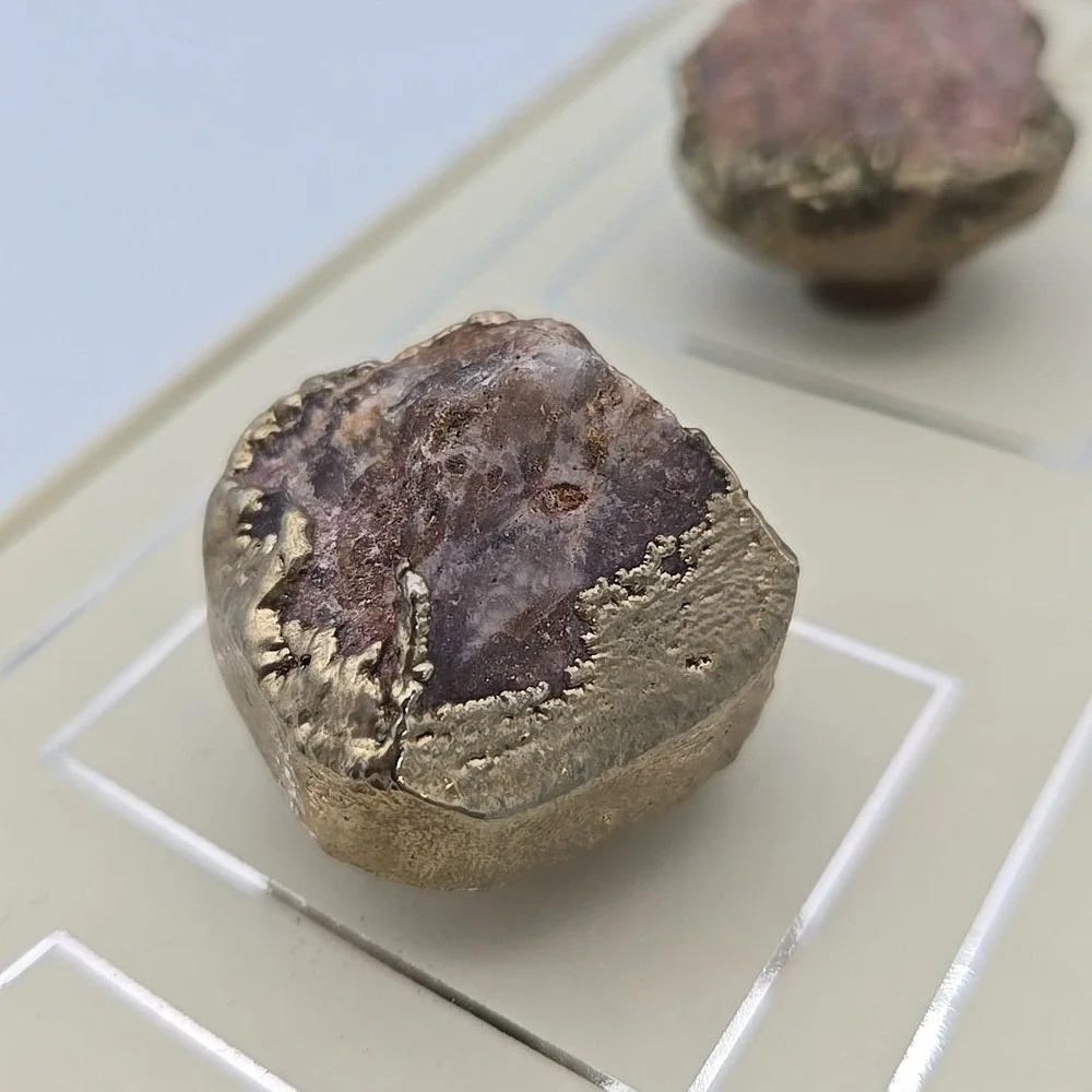 Cabinet Drawer Knobs Pink Stone In Gold Cynthia Rowley 2 Pulls‎
